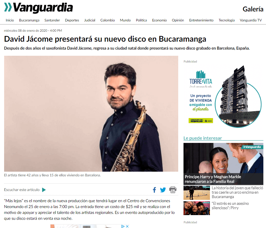 david jacome vanguardia concierto bucaramanga